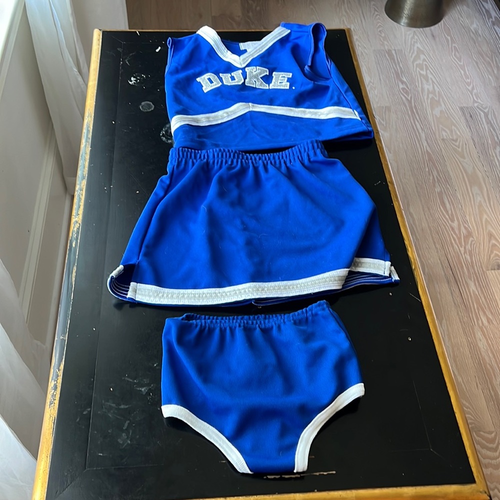 Duke cheerleading outfit, kids size 8, barely worn
